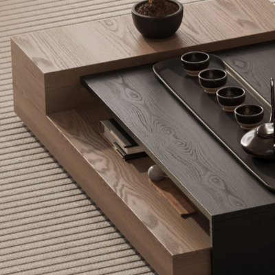 Modern simple log solid wood tea table