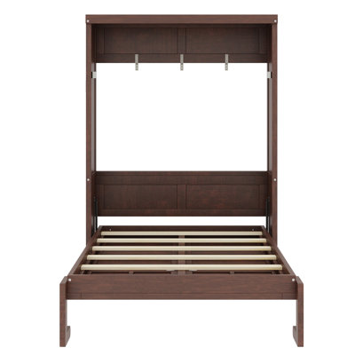 Lit escamotable simple, armoire murale pliable, lit à cadre en bois peu encombrant, aucun sommier nécessaire pour la chambre d'amis