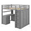 Lit mezzanine polyvalent avec tiroirs de rangement intégrés, bureau de travail spacieux et armoire de style armoire-114355540-114355537