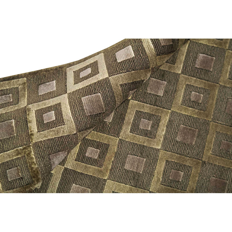 Tapis taupe noué à la main de haute qualité