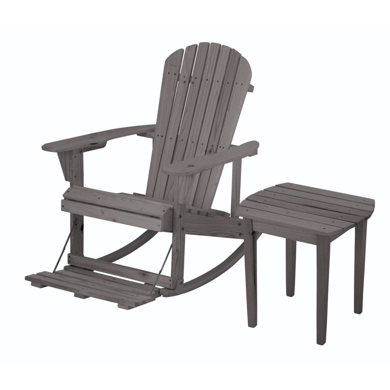 Artiana Outdoor Adirondack Chair, Dark Gray