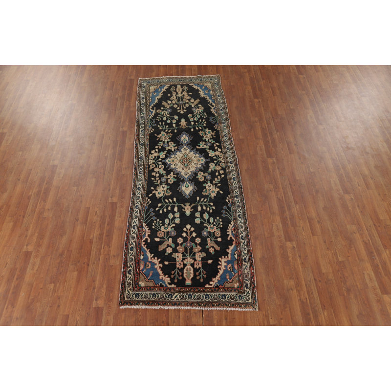 Tapis de couloir traditionnel bleu foncé 4 x 10