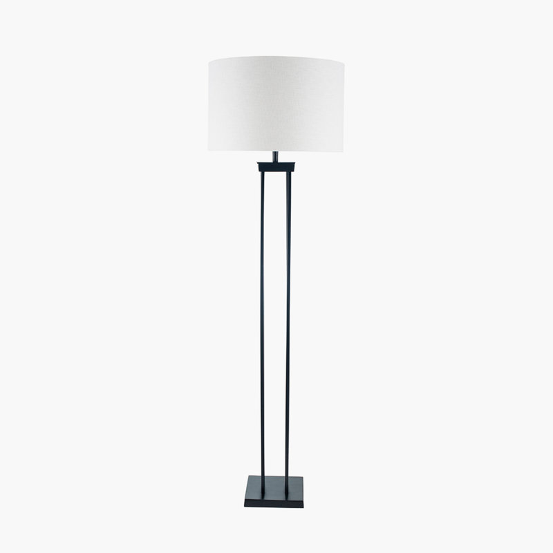 Bernado 169cm Traditional Floor Lamp, White, Matte