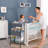 3-Tier Baby Diaper Caddy Organizer And Storage Cart With 4+2 Dividers, Mobile Metal Utility Cart With Rolling Wheels, Large Capacity Rolling Cart