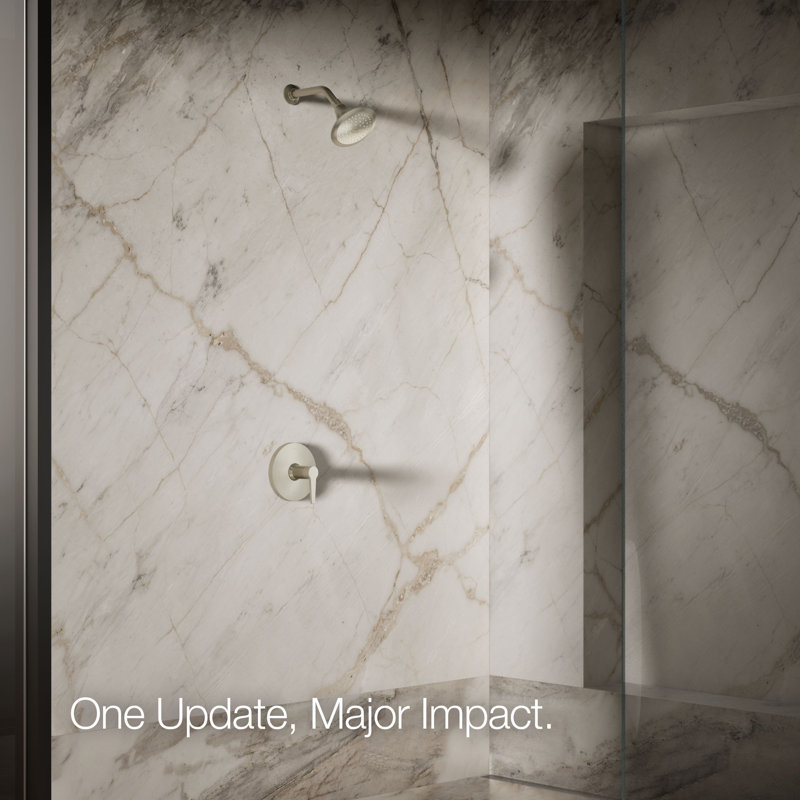 Forte® Wall-Mount Single-Function Showerhead with 66-Nozle 5.5 Inch Sprayface, 2.5 GPM, Vibrant Brushed Nickel
