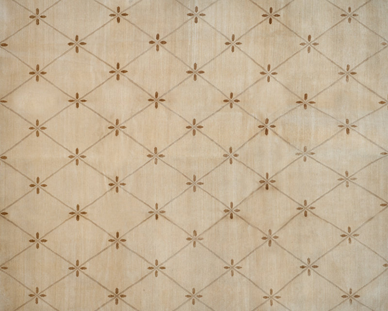 Geometric Area Rug in Beige/Brown, Rectangle 3' x 5'