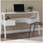 Bureau d'écriture moderne avec rangement Clyden Midcentury - blanc
