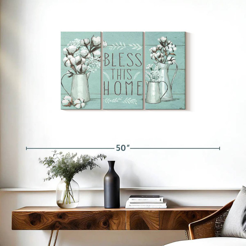 Blessed Mint Wall Sign, 20" H x 33" W