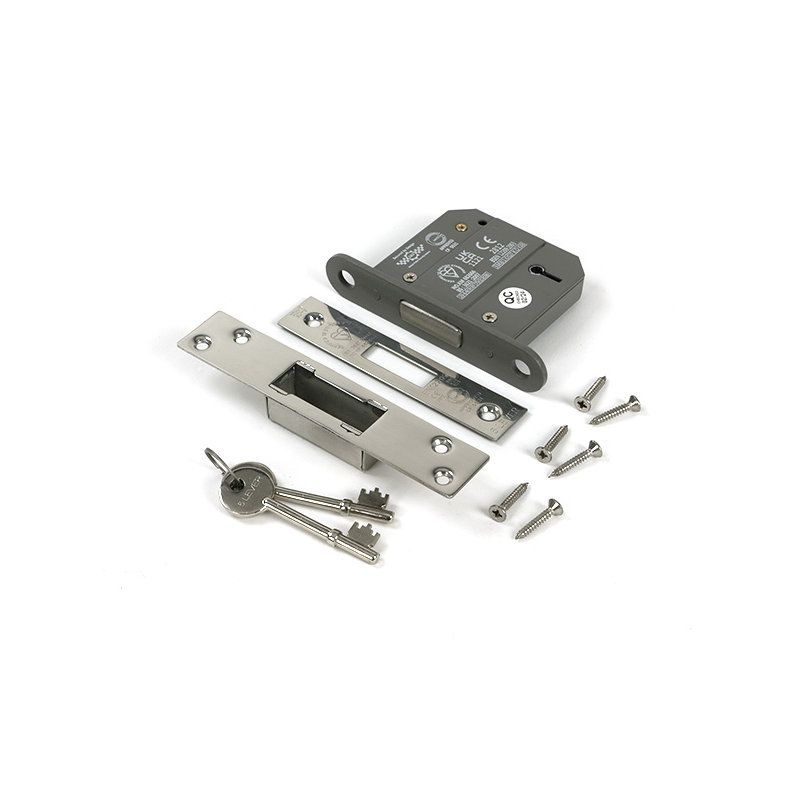 Lever BS Dead Lock, Polished Chrome