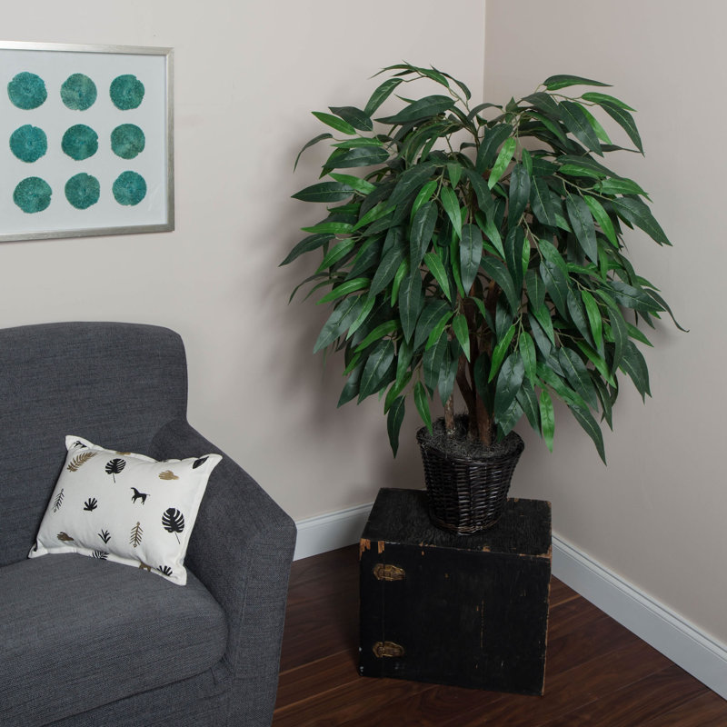 48'' Faux Tree in Wicker/Rattan Basket
