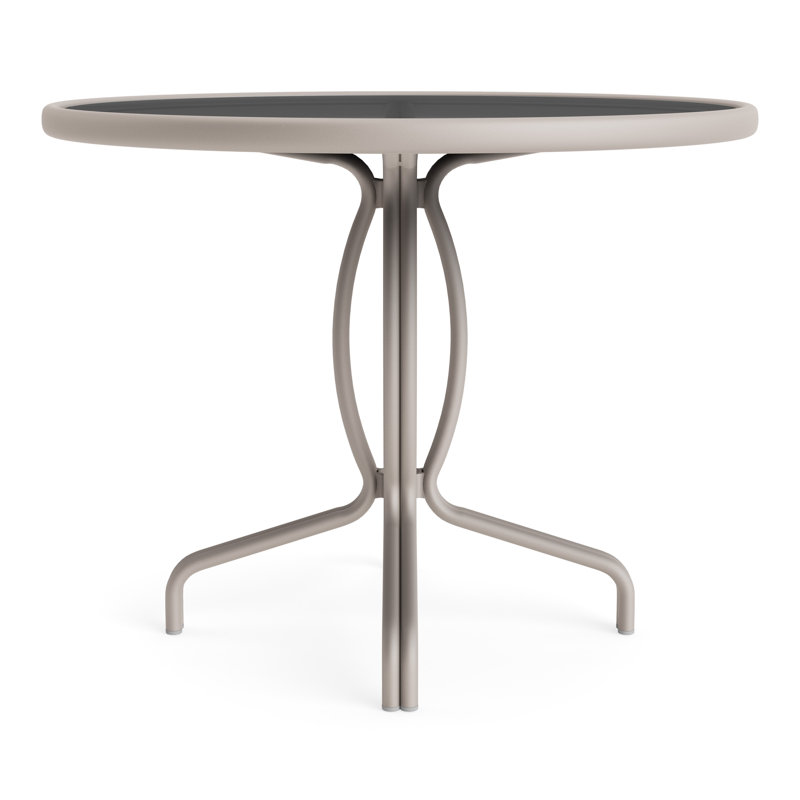 Kantan Outdoor Round Chat Table, Dove Smooth