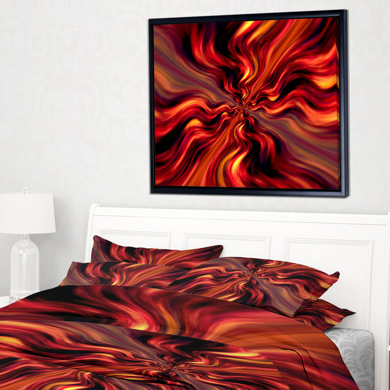 Corwin, «Red Infinity Illustration», impression, H 12 po x l 20 po x P 1 po, Toile avec cadre flottant