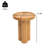 Round Solid Wood End Table,Natural