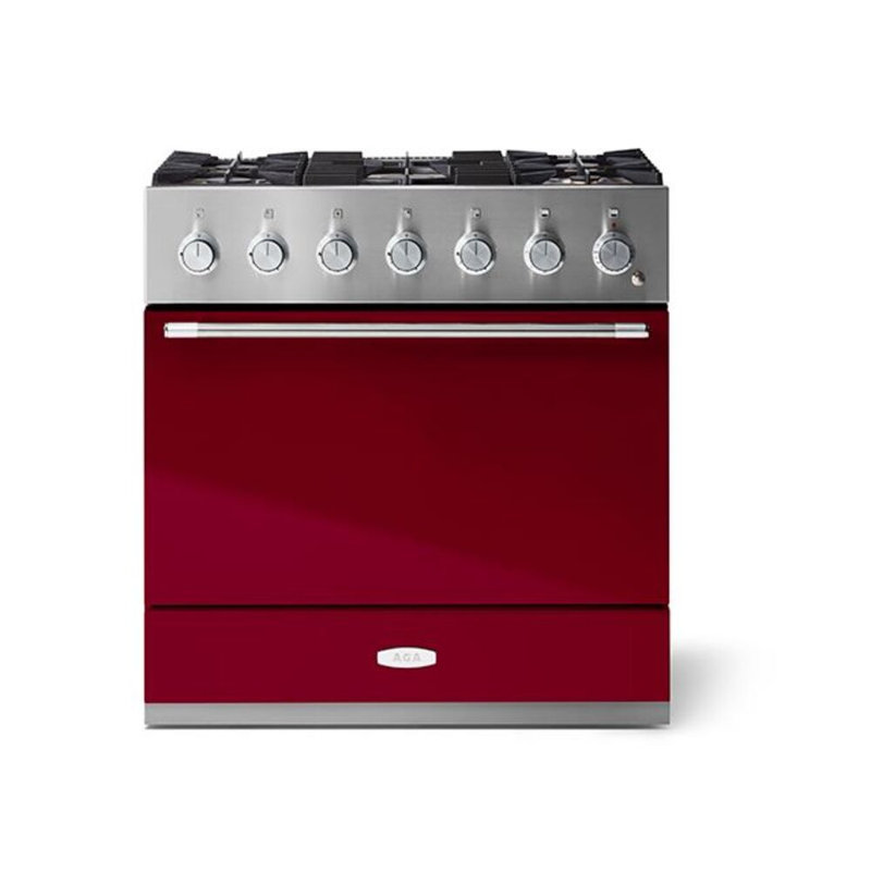 Mercury 36" 4.5 Cubic Feet Dual Fuel Freestanding Convection Range, Cranberry