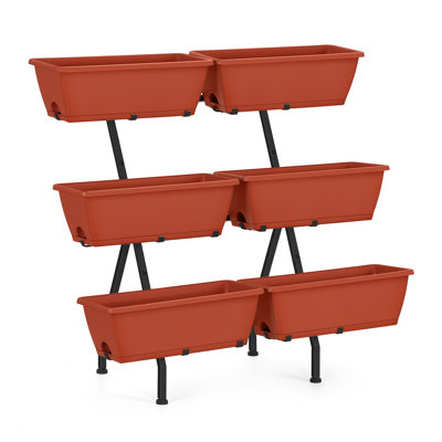 Red Two - Row Six - Pot Flower Rack