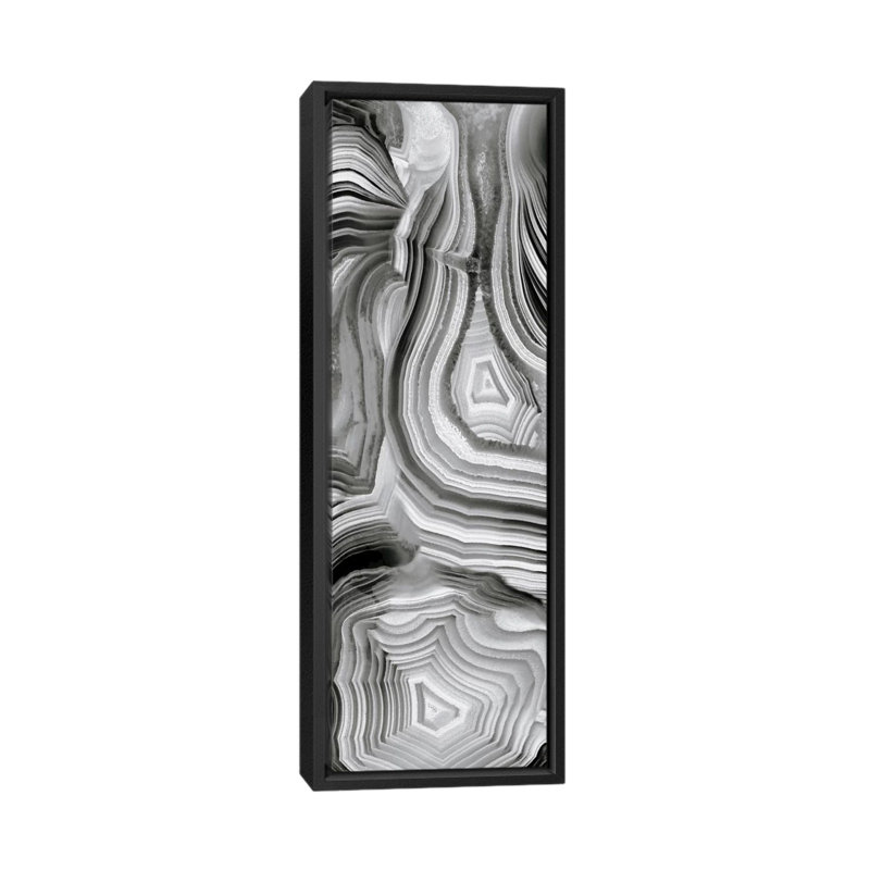 «Agate Panel III» par Danielle Carson, reproduction sur toile, H 72 po x l 24 po x P 1,5 po, Cadre noir