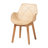 Hileman 4 - Person Rattan and Mahogany wood Dining Set