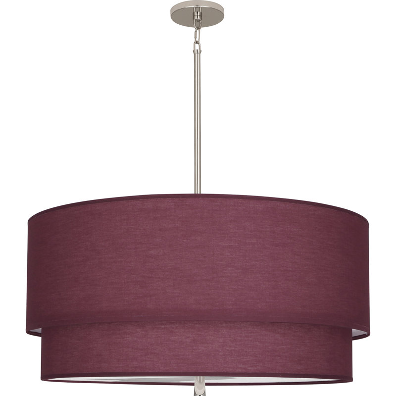 Decker 3 - Light Chandelier, Polished Nickel, Vintage Wine
