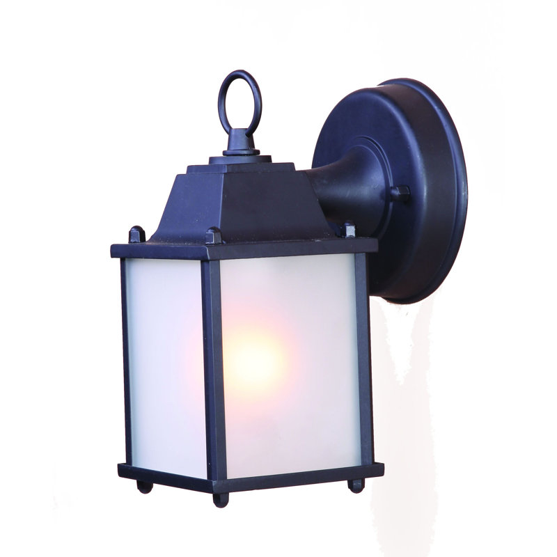 Ledbetter Wall Light, Matte Black, Frost Seeded