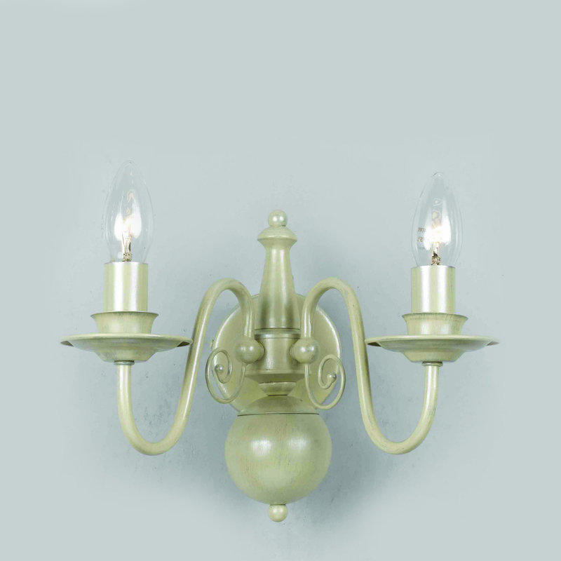 Roosevelt Steel Candle Wall Light, Grey