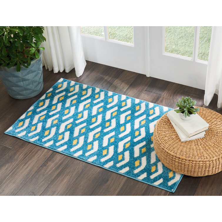 Tapis bleu Petrina