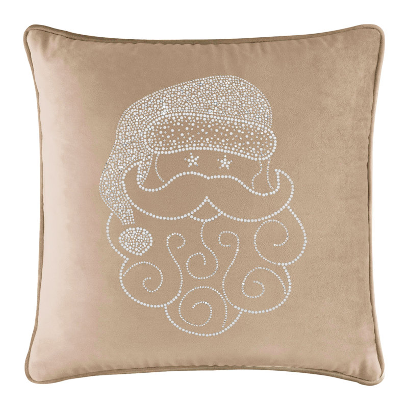 Coussin Sparkles Home Conception de Noël des Fêtes | Insertion de plumes | Lavable à la machine, Carré 16 po