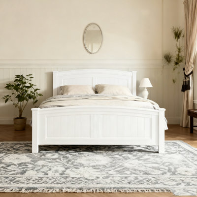 Full Size Platform Bed, Solid Wood Platform Bed with Support Slats and Strong Structure, No Box Spring Needed
