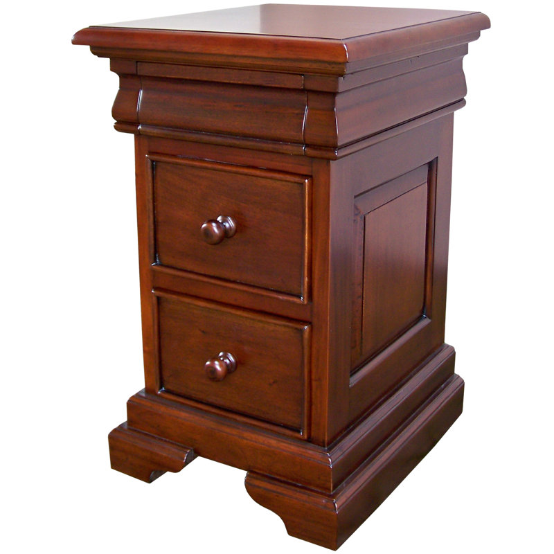 Beaulieu 46cm W Solid Wood Bedside Table, Wax Polish