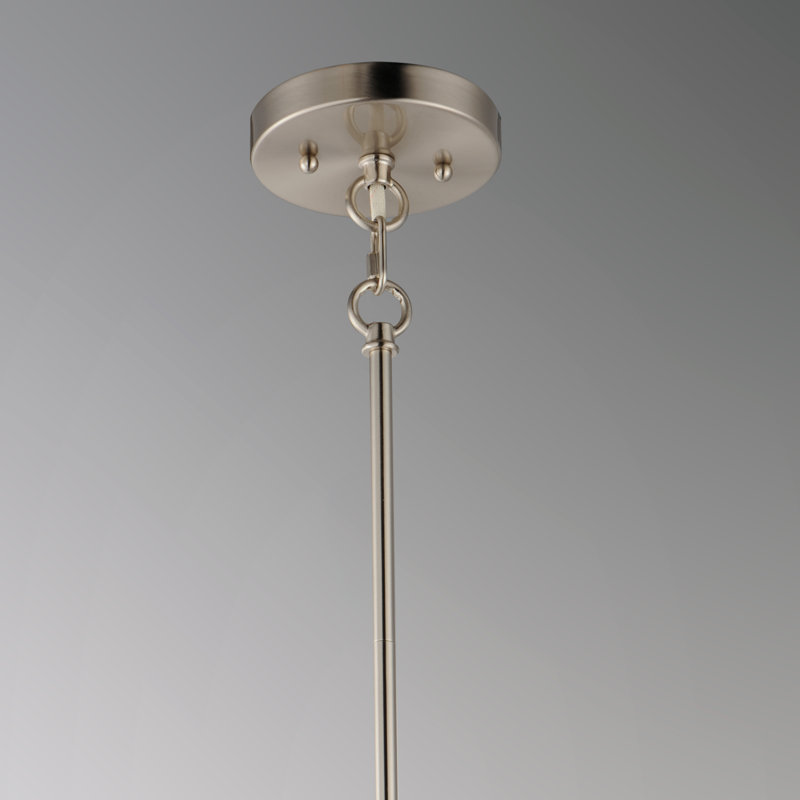 Luminaire suspendu sphérique 1 lumière Caudillo, Nickel satiné