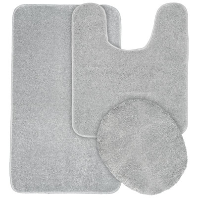 Felia Nylon 3 Piece Bath Rug Set with Non-Slip Backing