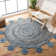 Tapis en jute de coton tissé à la main Cormier