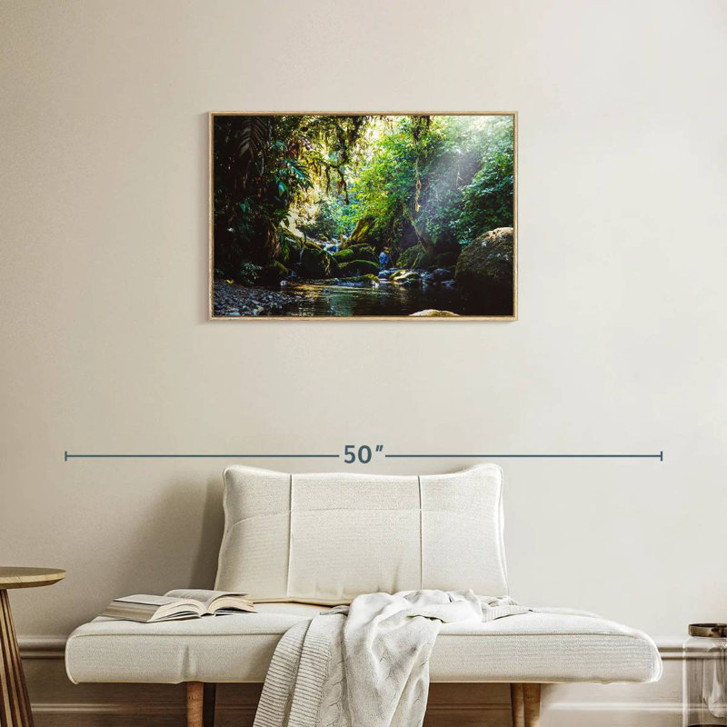 Forest In Panama, Floating Frame Natural Wood, 31" X 21"