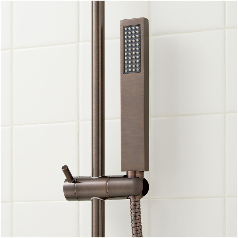 Vilamonte Pressure Balance Shower System with Slide Bar and Hand Shower - Polished Nickel, Oil Rubbed Bronze