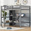 Lit mezzanine avec tablettes et bureau-719522488