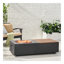 Table d'extérieur pour foyer d'extérieur rectangulaire en béton léger avec rangement 50 000 BTU, gris foncé et brun naturel (couvercle de réservoir non inclus)