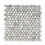 Carreau de mosaïque rond en verre 12 po x 12 po Eterna Penny-108486601