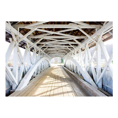 3D Illusion Wallpaper Wall Mural - Old Bridge