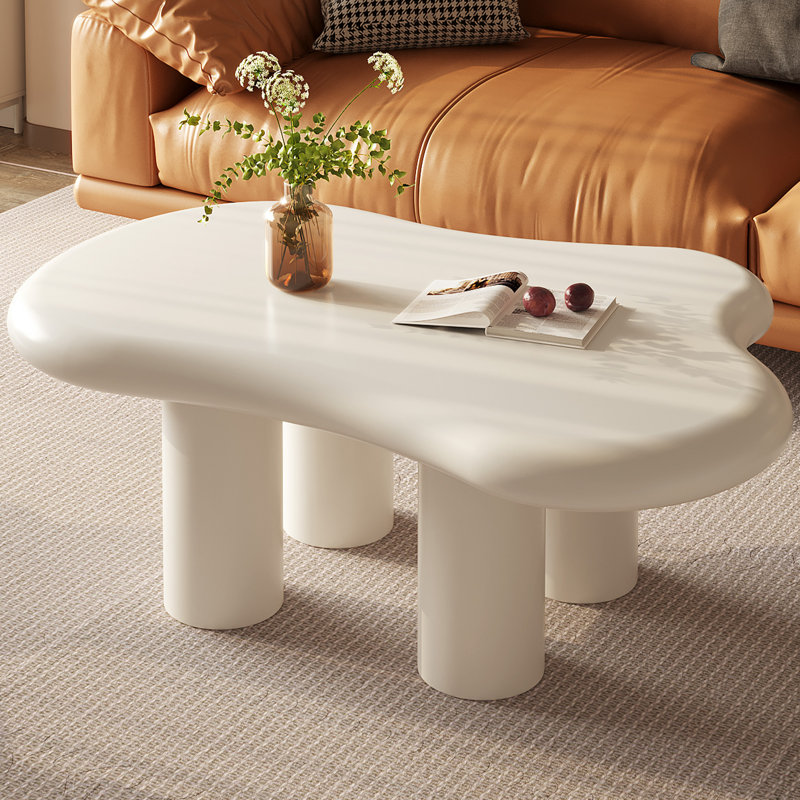 Table basse Cloud, table de bout intérieure irrégulière pour le salon, H 15,27 po x L 35,82 po x l 24,80 po