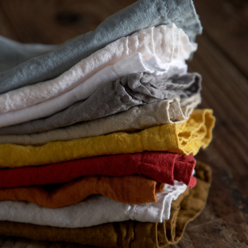 Maria Linen Square Napkins, Ceylon Yellow
