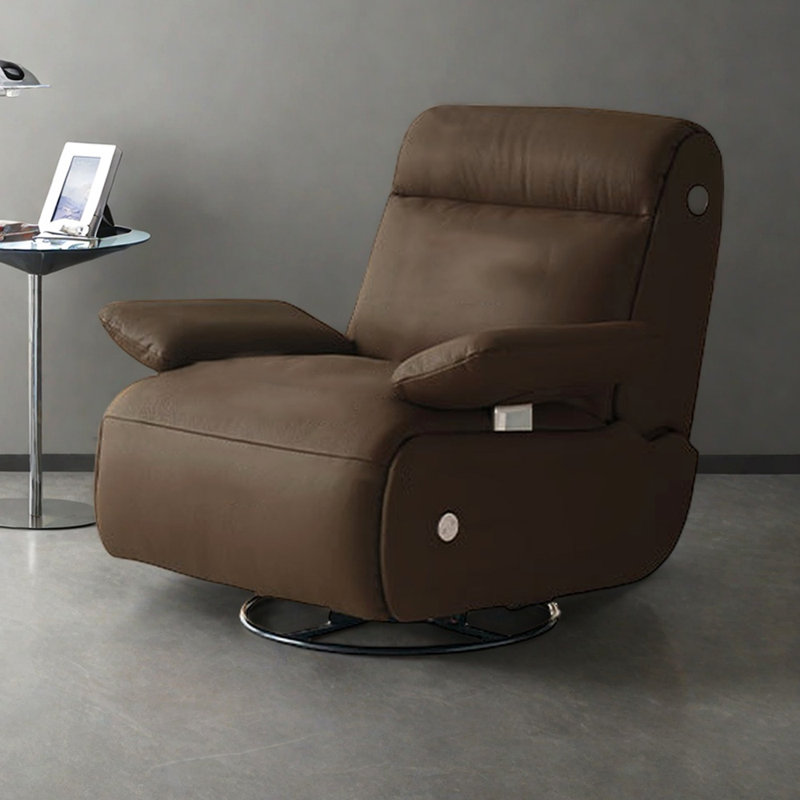 Functional Single Recliner with Storage Pocket, Deep Coffee