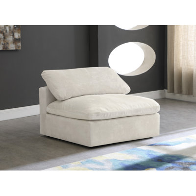 Cozy 39" W Velvet Convertible Chair