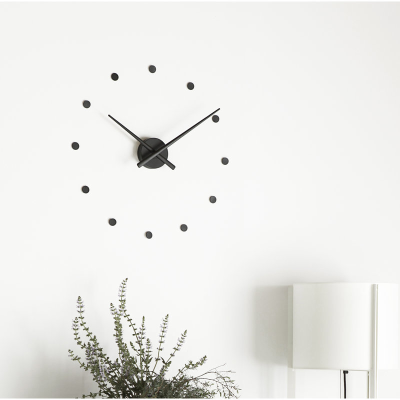 OJ Analog Wall Clock, Black, Large