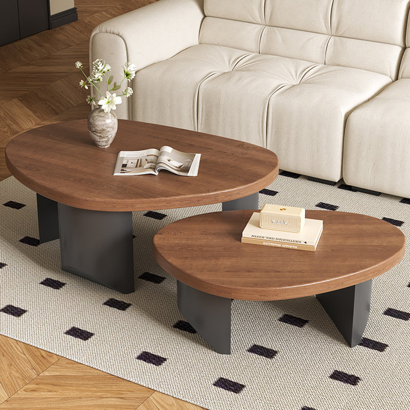 Solid wood simple multi-functional tea table, Brown