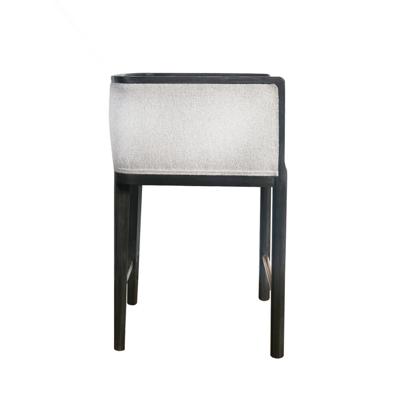 Upholstered Counter Stool with Solid Wood Frame