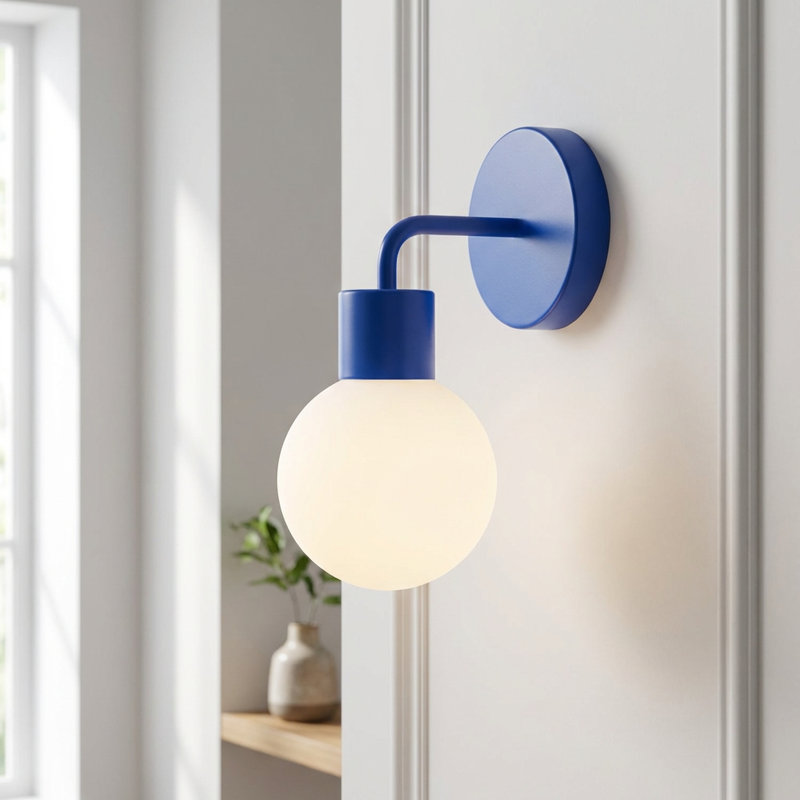 Applique murale sans outils, applique murale rechargeable, éclairage chaud Poplight bleu, Bleu Poplight