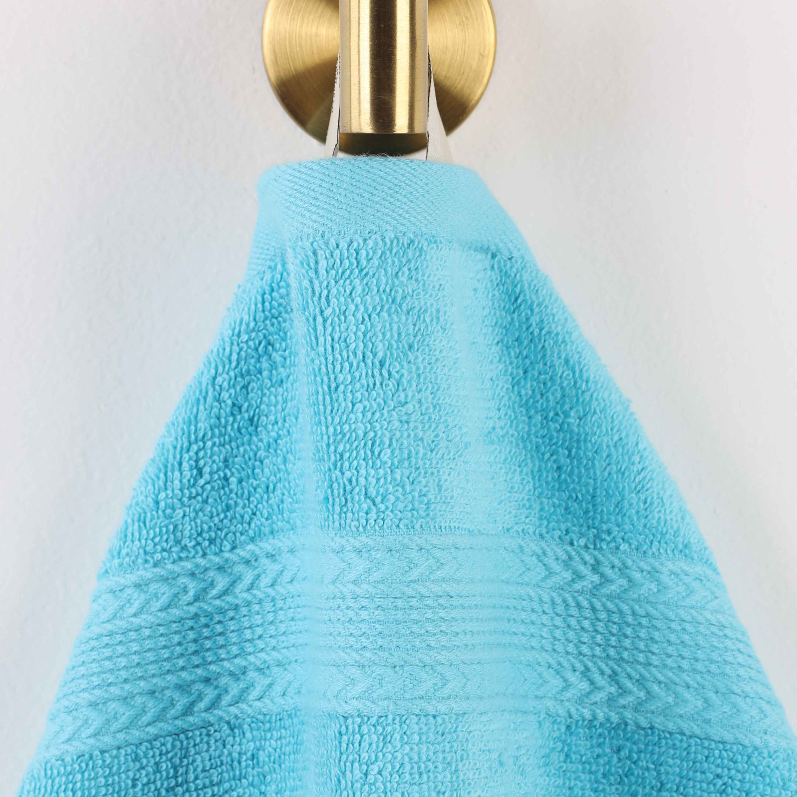Simba Eco-Friendly Sustainable Cotton Washcloth Towel, Turquoise