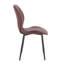 Chaise d'appoint, ensemble de 4, structure en métal, revêtement en similicuir, brun ton de bois, hauteur de 33,3 pouces, pieds réglables, siège de 18,5 po x 22,4 po, bureau de salle à manger