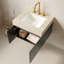Meuble-lavabo flottant avec lavabo, rangement en contreplaqué de 24 po, salle de bain moderne