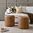 18" Wide Faux Leather Round Upholstered Ottoman Set Of 2-1255653684