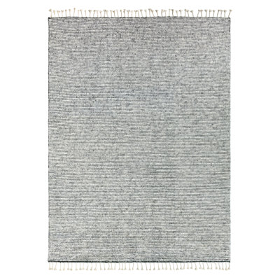 Jaipur Living Alpine Hand-Knotted Striped White/ Gray Area Rug (12'X15')